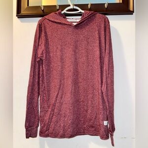 NWT Kinetix Casual Luxury men's long-sleeve tee hoodie Maroon Size Medium